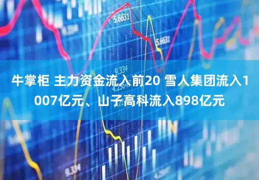 牛掌柜 主力资金流入前20 雪人集团流入1007亿元、山子高科流入898亿元